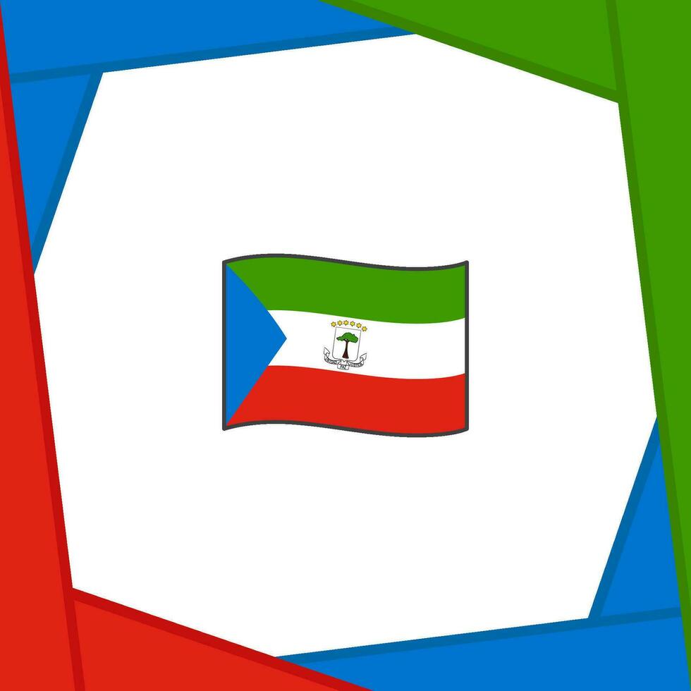 Equatorial Guinea Flag Abstract Background Design Template. Equatorial Guinea Independence Day Banner Social Media Post. Equatorial Guinea Banner vector