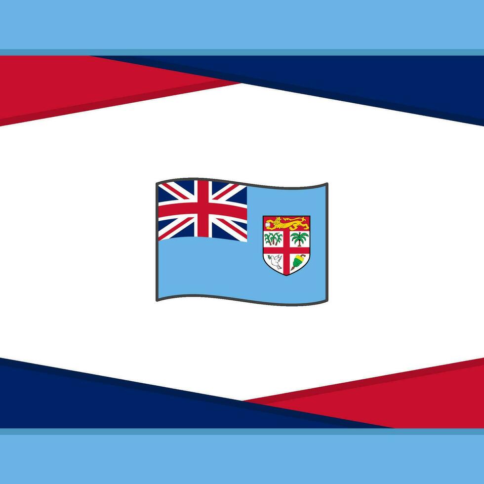 Fiji Flag Abstract Background Design Template. Fiji Independence Day Banner Social Media Post. Fiji Vector