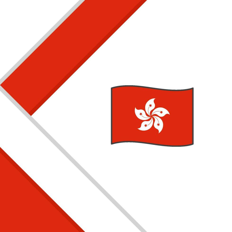 Hong Kong Flag Abstract Background Design Template. Hong Kong Independence Day Banner Social Media Post. Hong Kong Illustration vector