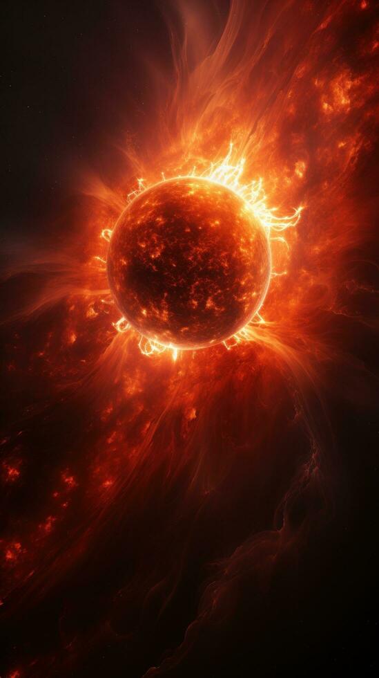 Impressive photo of the sun's magnetic field during a storm