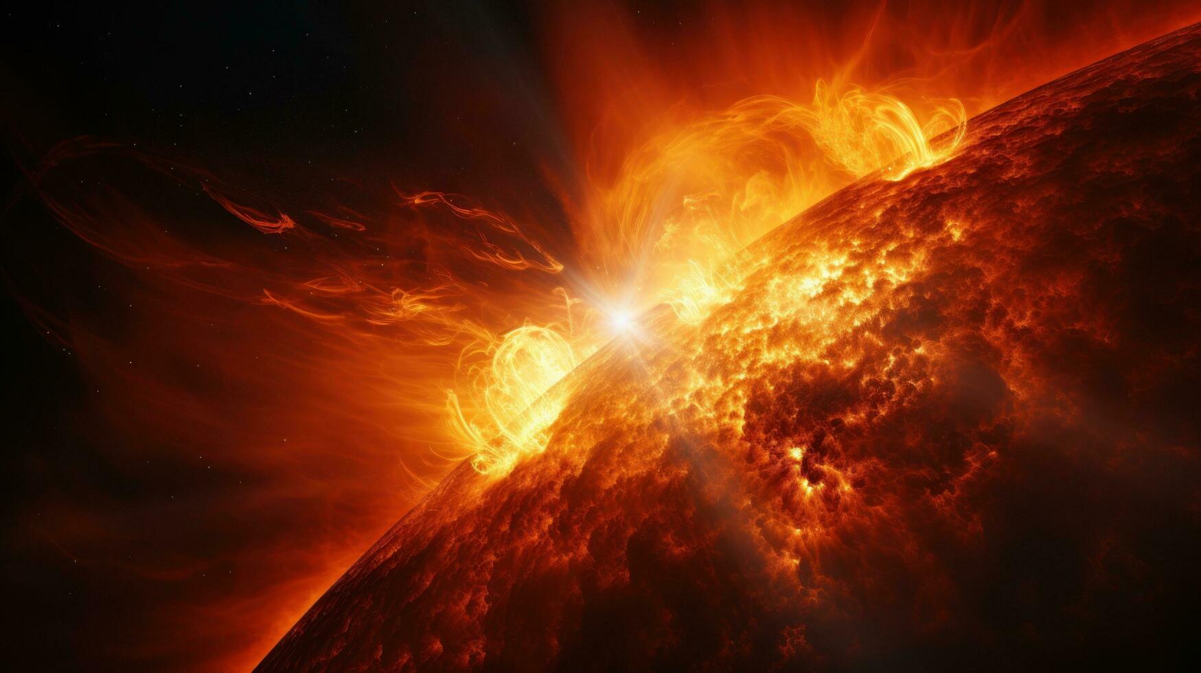 Impressive photo of the sun's magnetic field during a storm