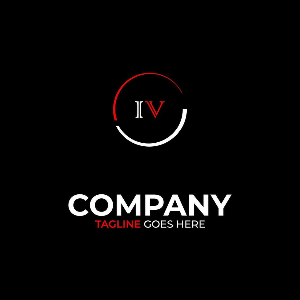 IV creative modern letters logo design template vector