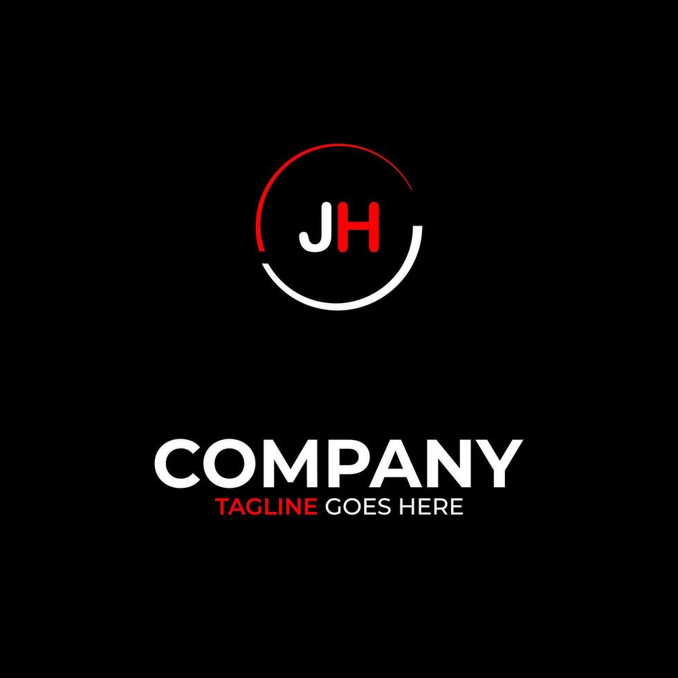 JH creative modern letters logo design template vector