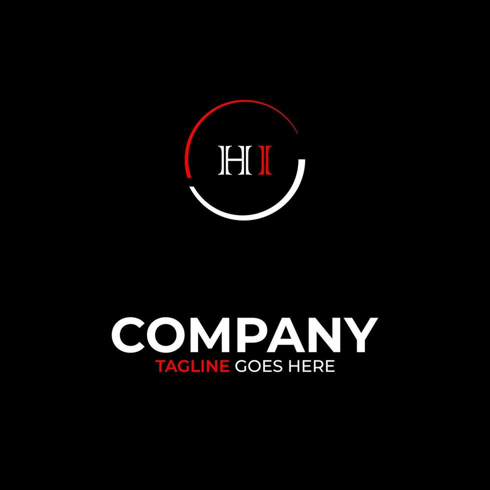 HI creative modern letters logo design template vector