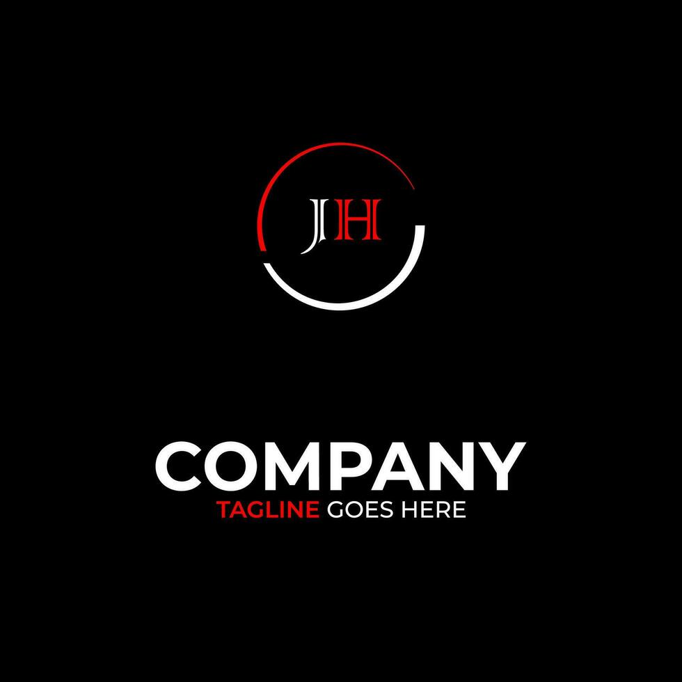 JH creative modern letters logo design template vector