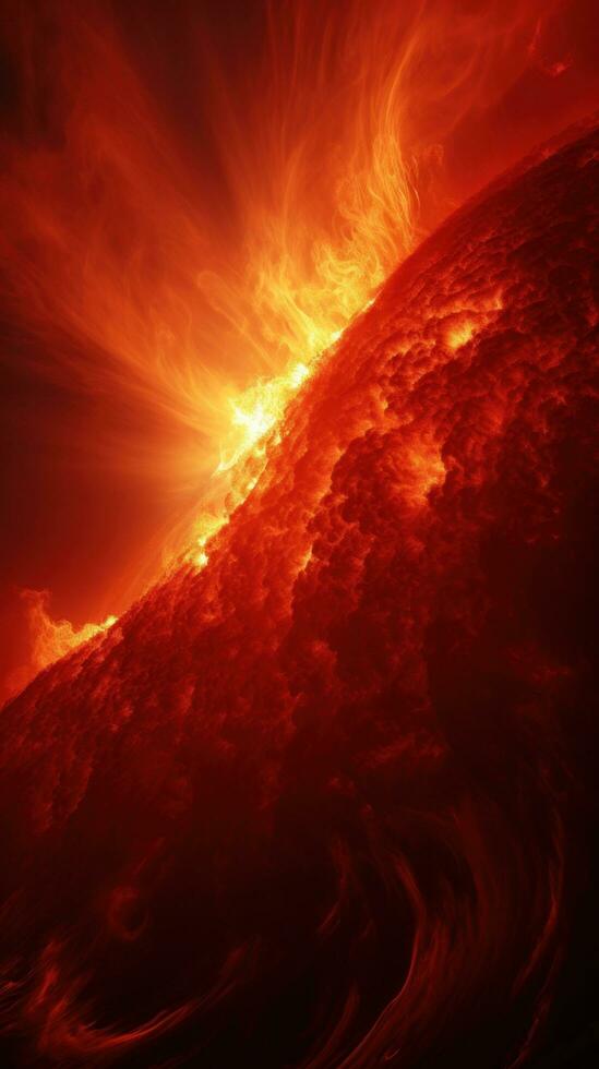 Astonishing image of a solar prominence during a magnetic storm, photo