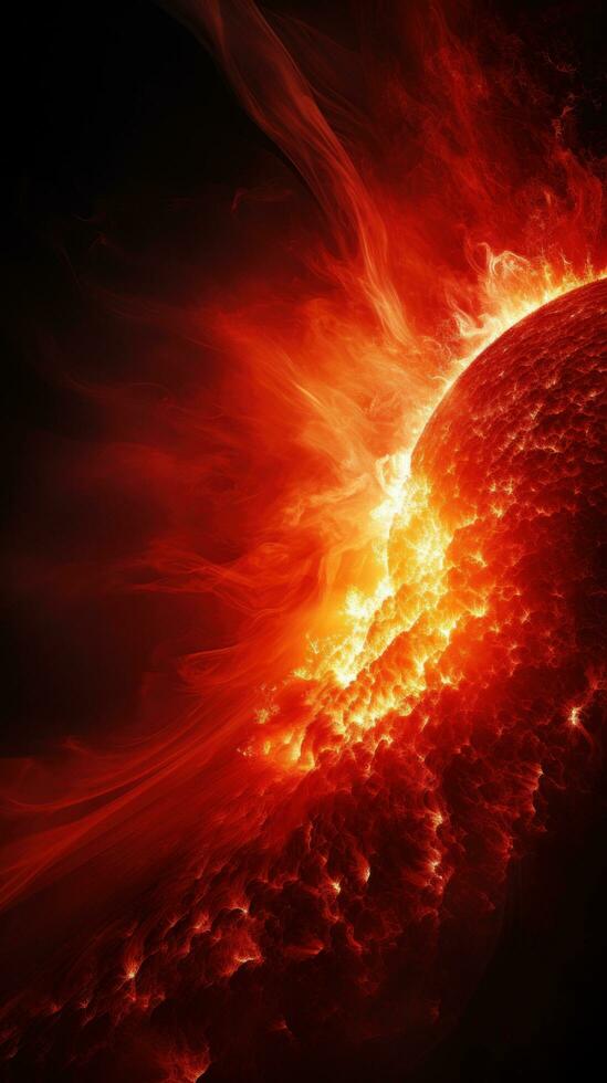 Astonishing image of a solar prominence during a magnetic storm, photo