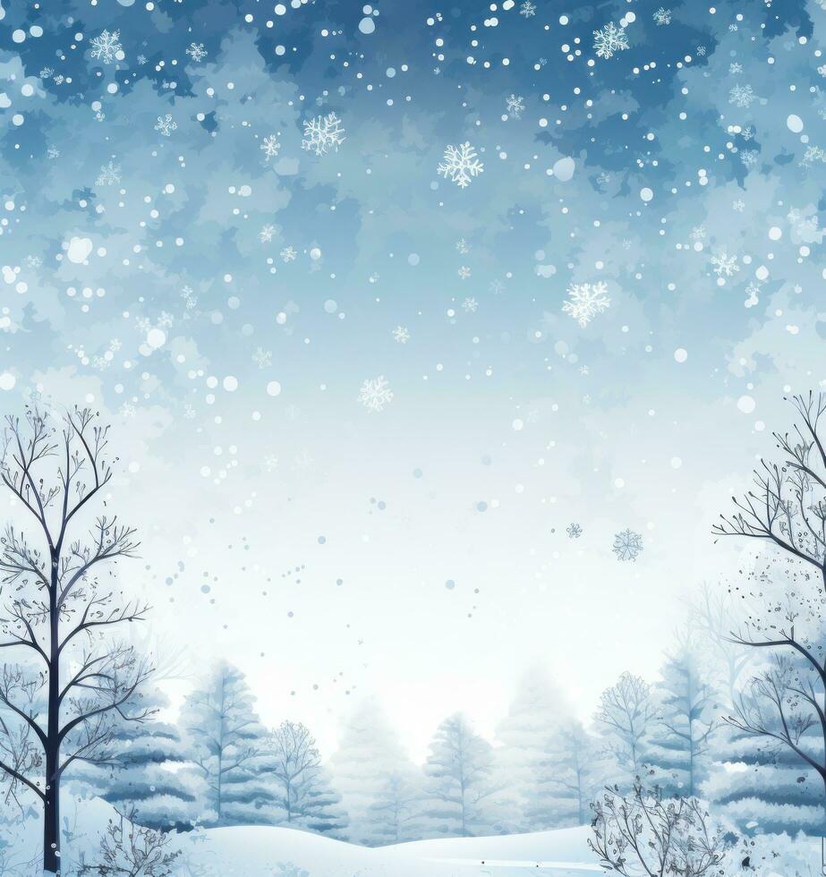 an elegant winter background with snowflakes photo