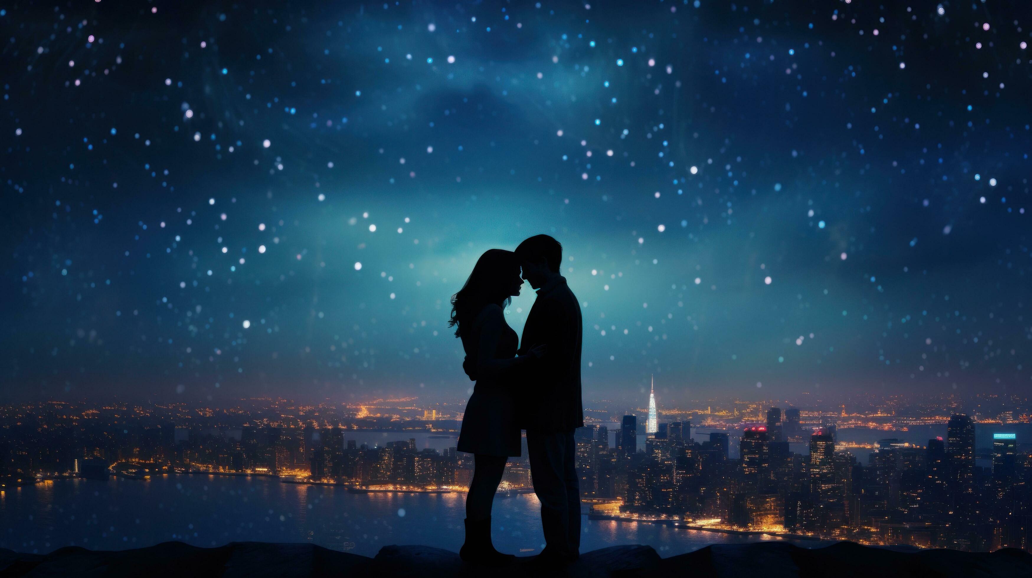 Student Of The Year 2 Romantic Scenes A Romantic Scene with a Couple Against a Night City Background