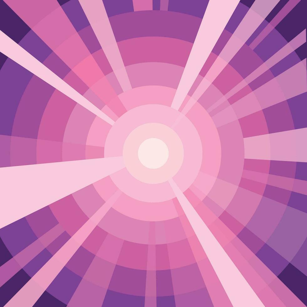 Abstract pink geometric screensaver with rays and glow vector