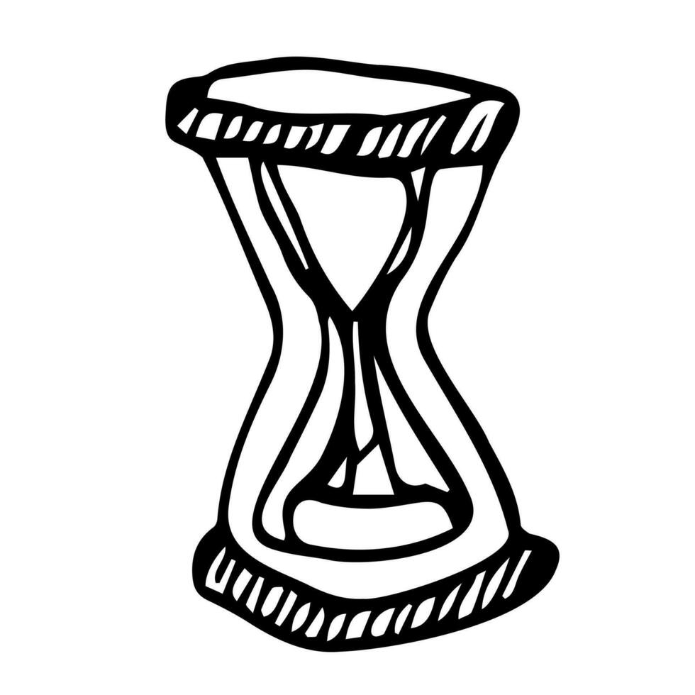 arena reloj garabatear. vector ilustración aislado en blanco antecedentes