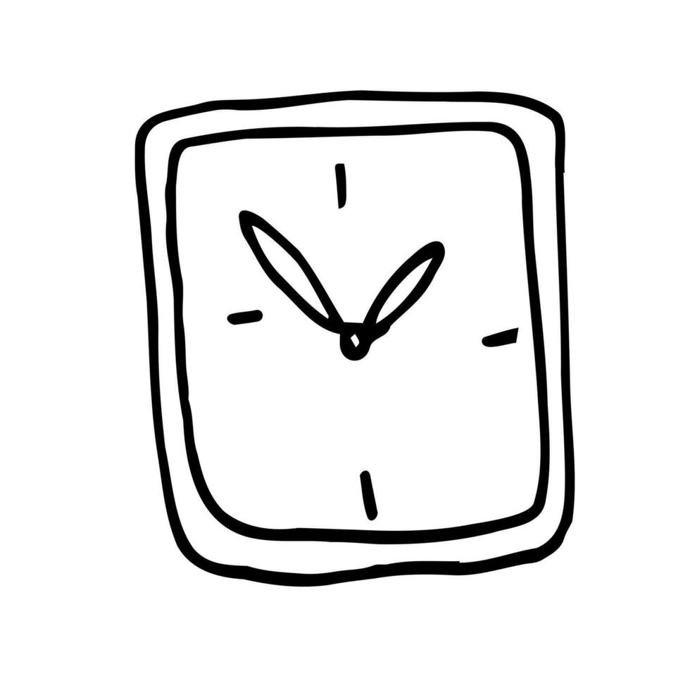 Vector doodle clock. Icon, business sign. Vector eps.10