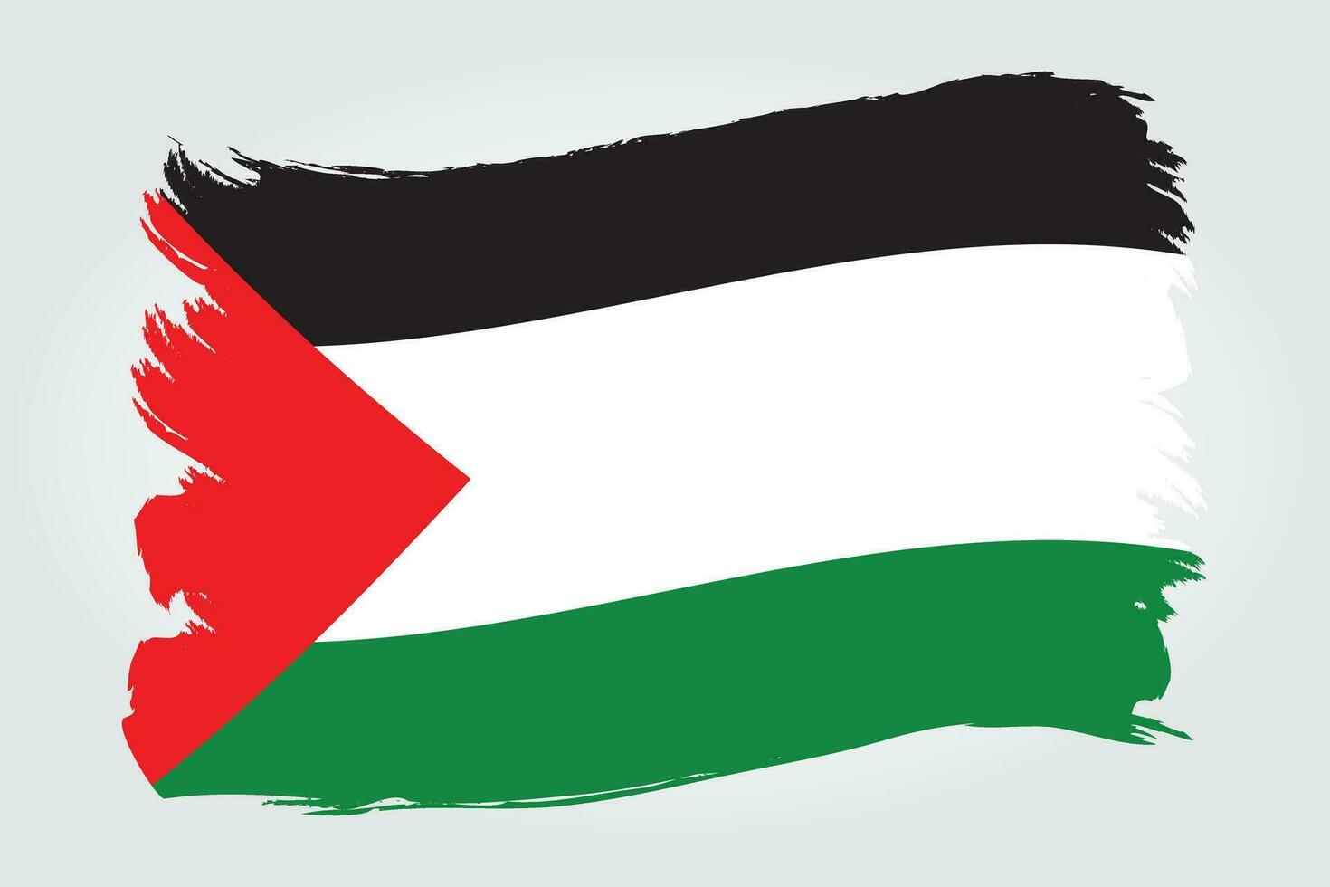 Palestine flag paint brush strokes. Palestine flag vector page symbol for your web site design. Vector illustration