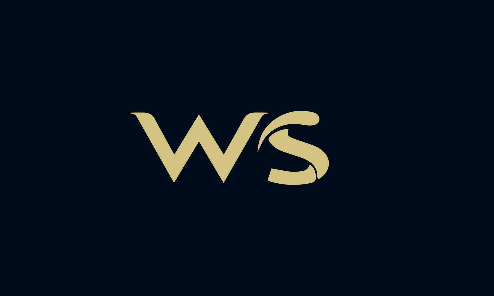 Letter WS or SW monogram logo design vector