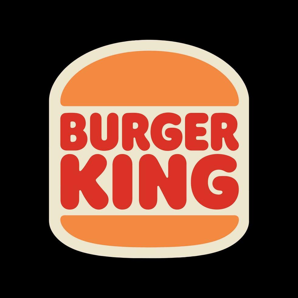 hamburguesa Rey logo, retirable antecedentes vector