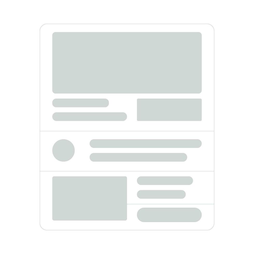 Skeleton load screen, wireframe, UI UX Design vector