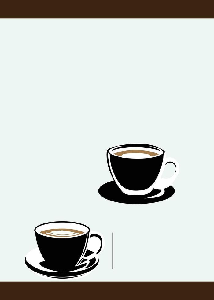 Coffee concept background cups vector with blank space