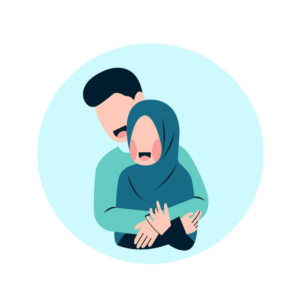 Muslim Couple Illustration vector