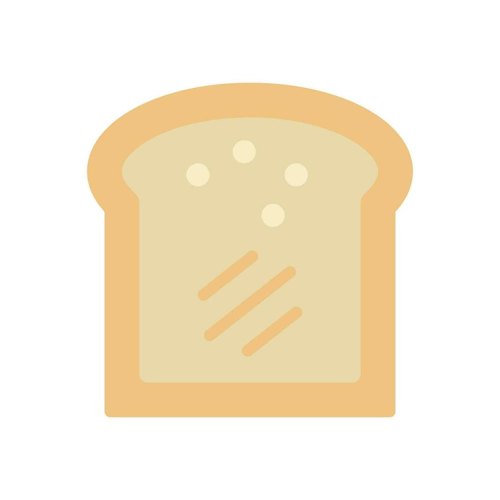 toast icon flat vector