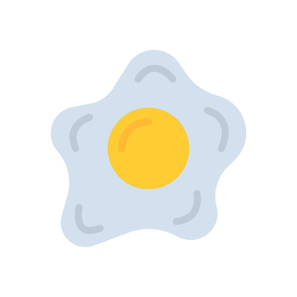 omelette icon flat style vector