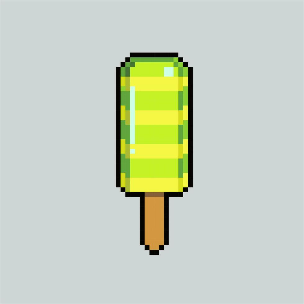 Pixel art illustration Ice cream. Pixelated summer ice cream. summer beach ice cream icon pixelated for the pixel art game and icon for website and video game. old school retro. vector