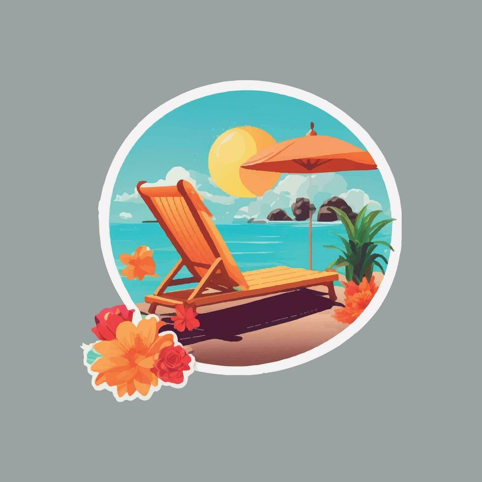 summer t shirt design. summer apparel design vector