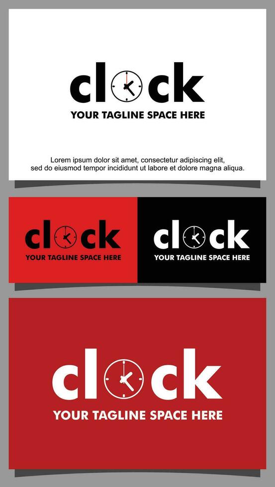 Template clock logo vector