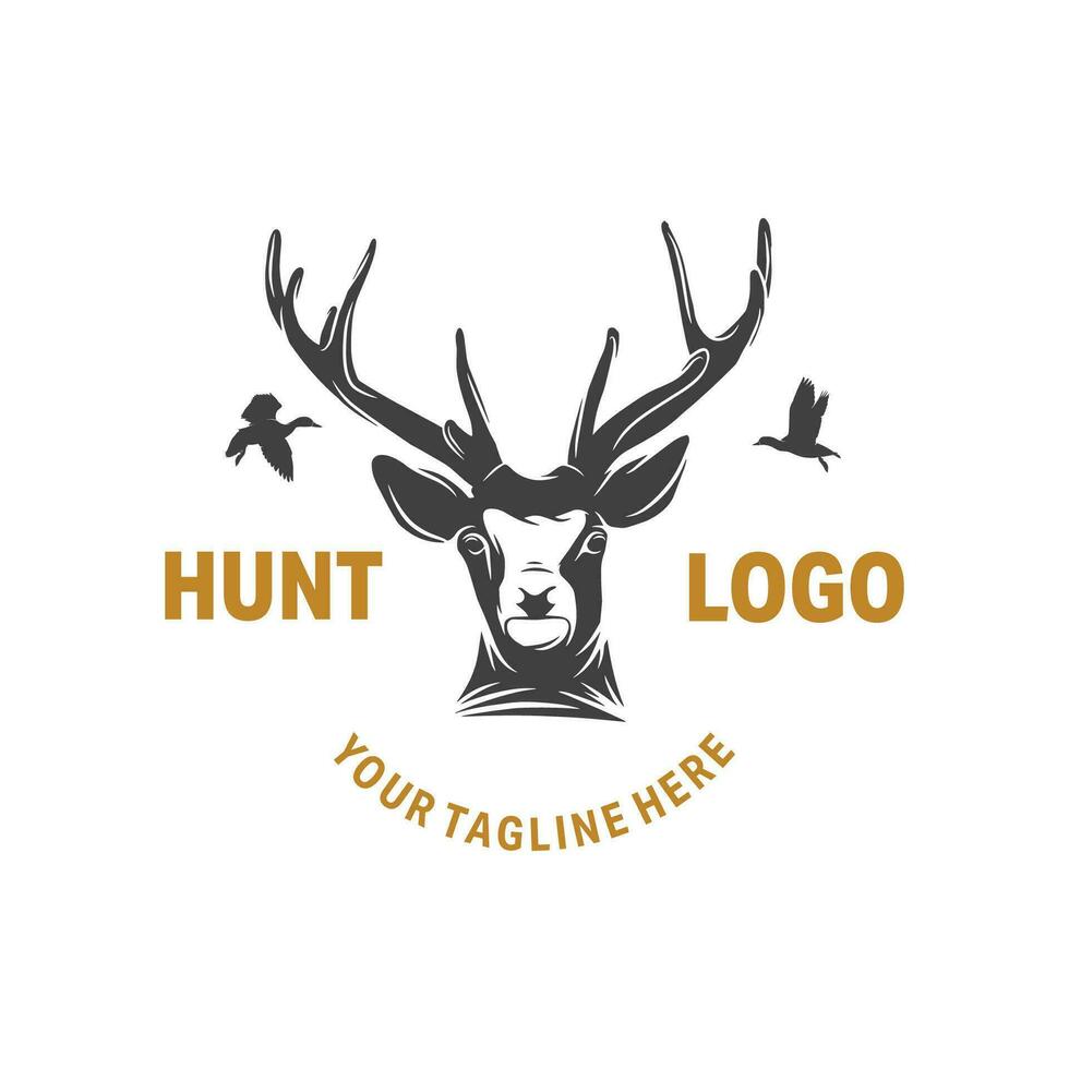 Hunting logo design vector template