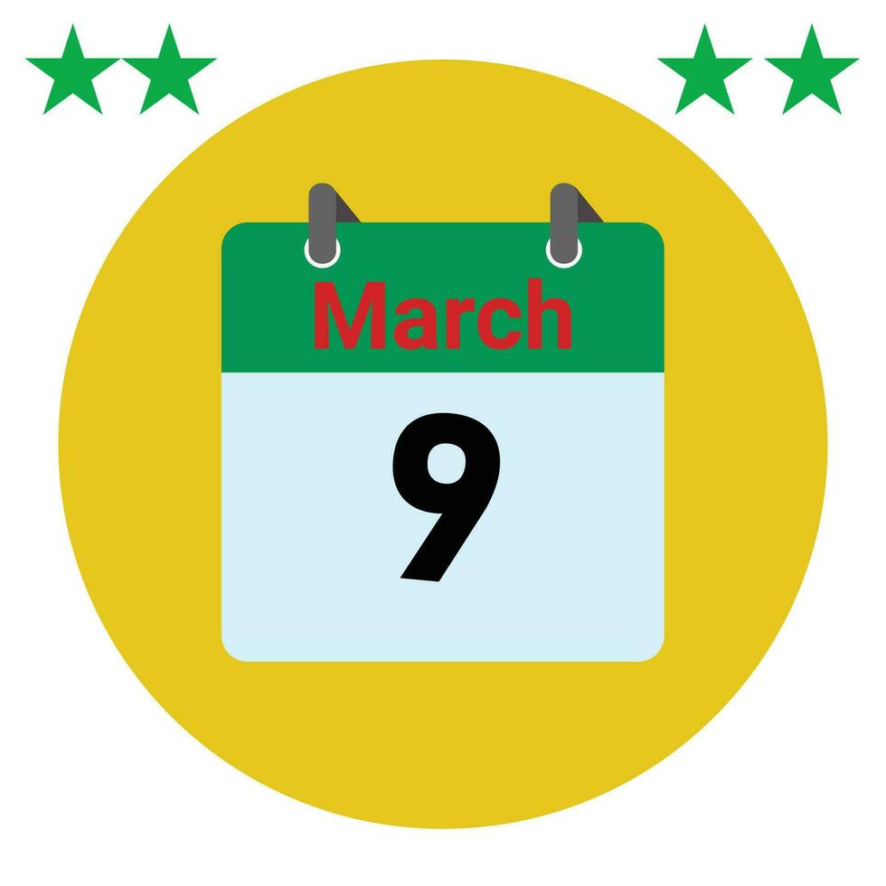 March daily Calendar Icon logo vector