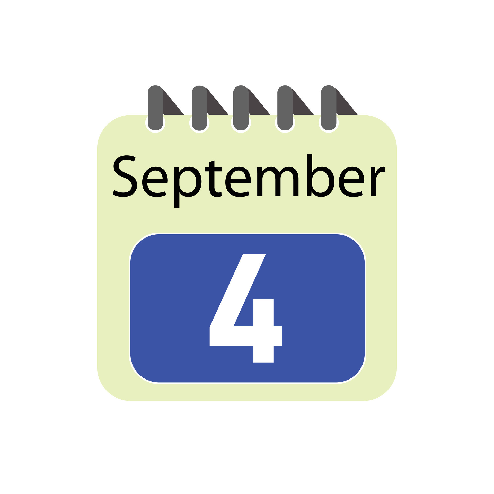 September 4 daily Calendar Icon 31712850 Vector Art at Vecteezy