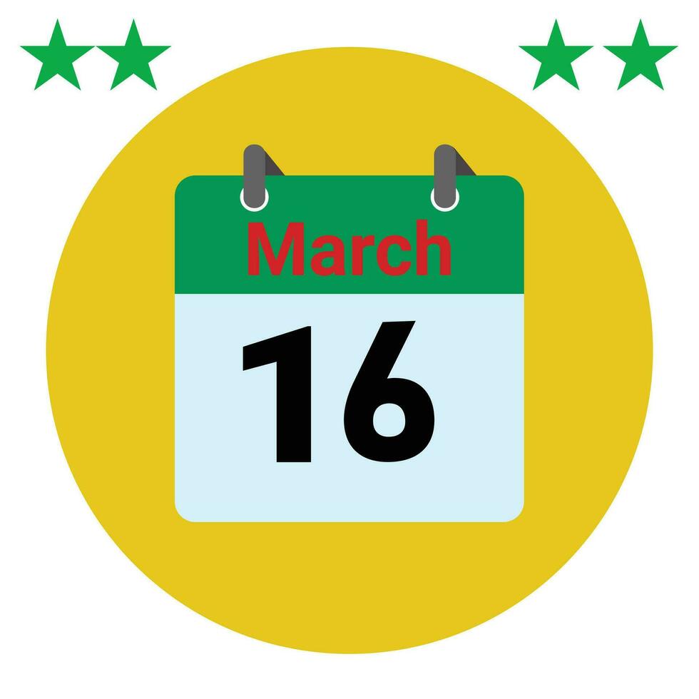 March daily Calendar Icon vector