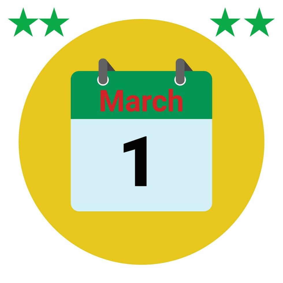 March daily Calendar Icon logo vector