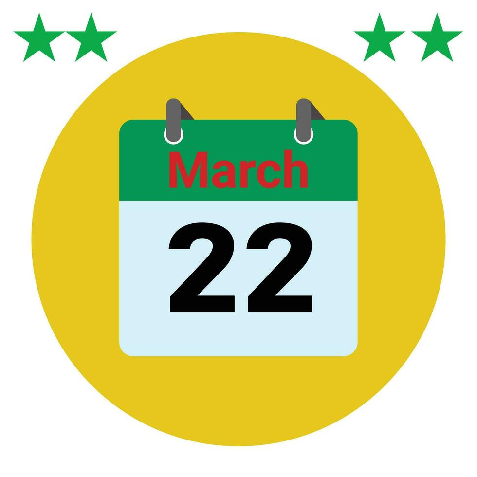 March daily Calendar Icon vector