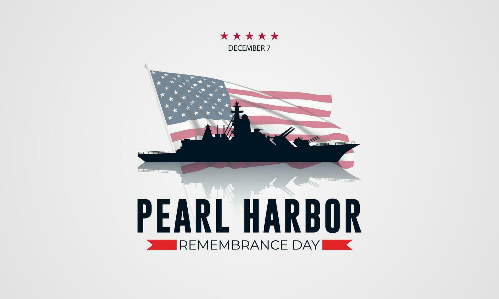 National Pearl Harbor Remembrance Day December 7 background Vector Illustration