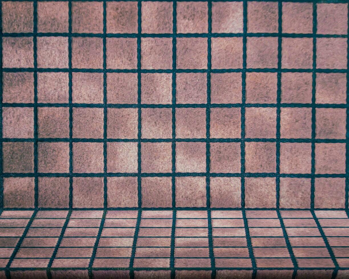 red brick shelf  Blank for product display photo