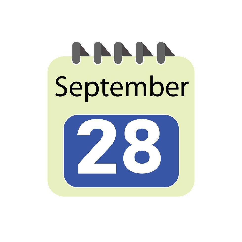 September daily Calendar Icon logo vector