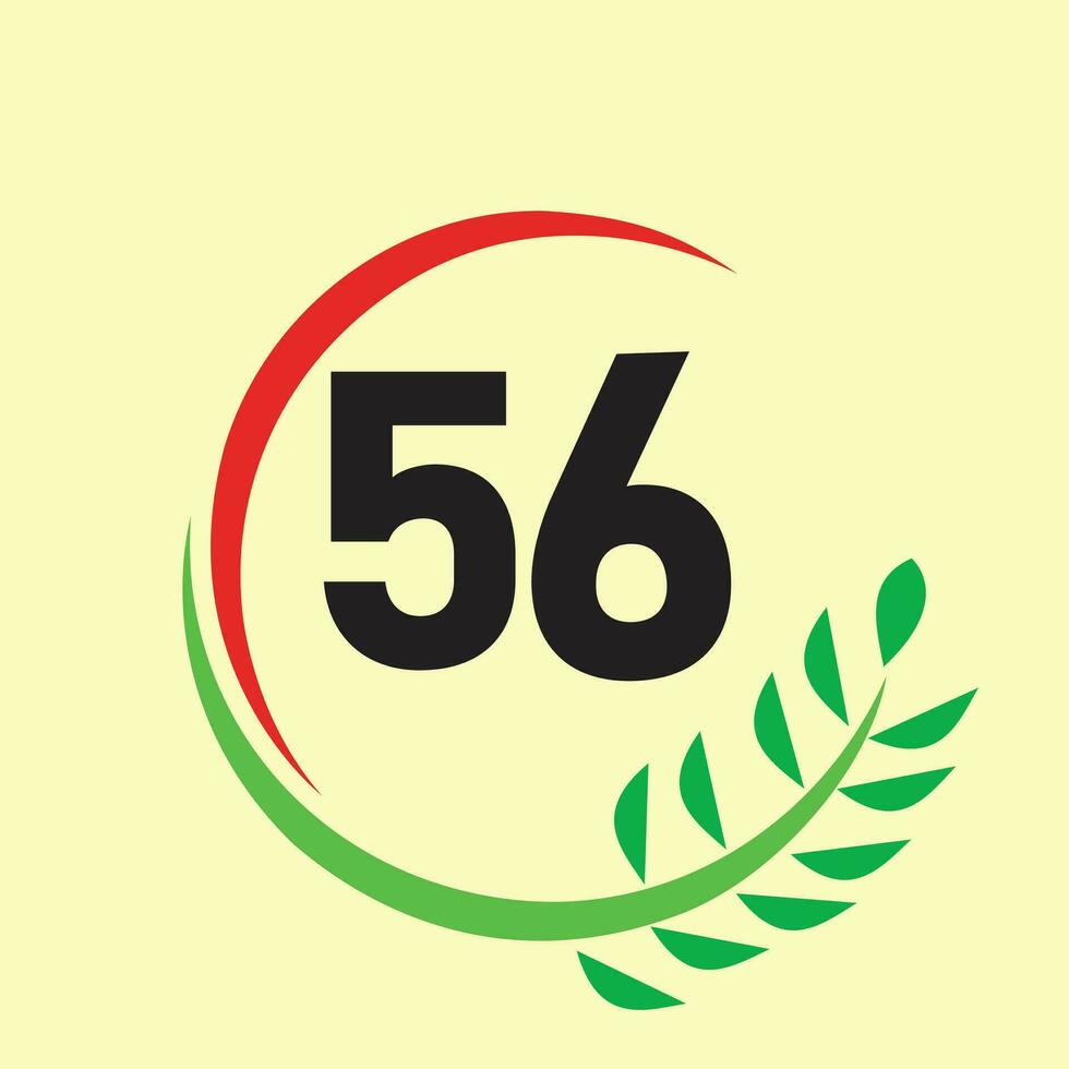 Circle number logo art vector