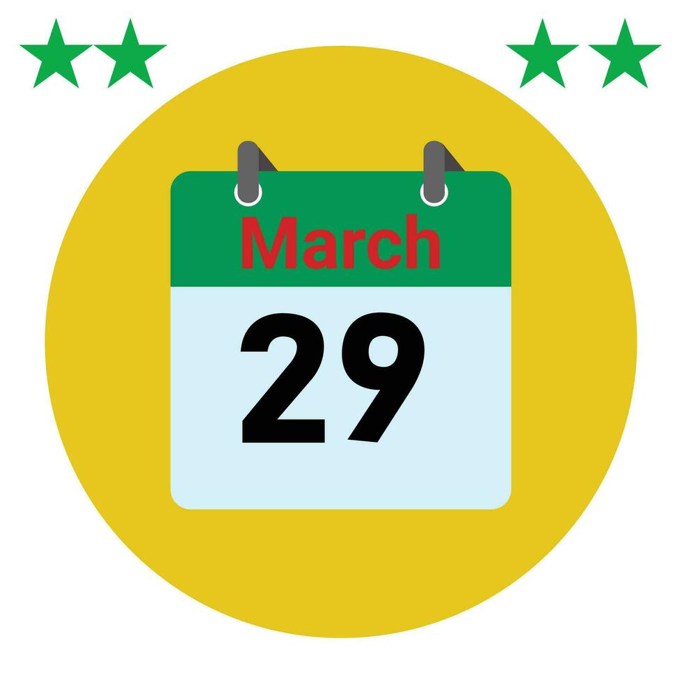 March daily Calendar Icon vector