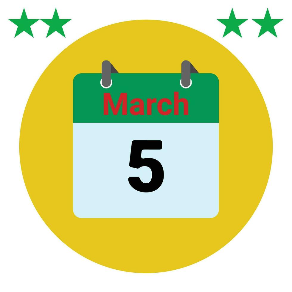 March daily Calendar Icon logo vector