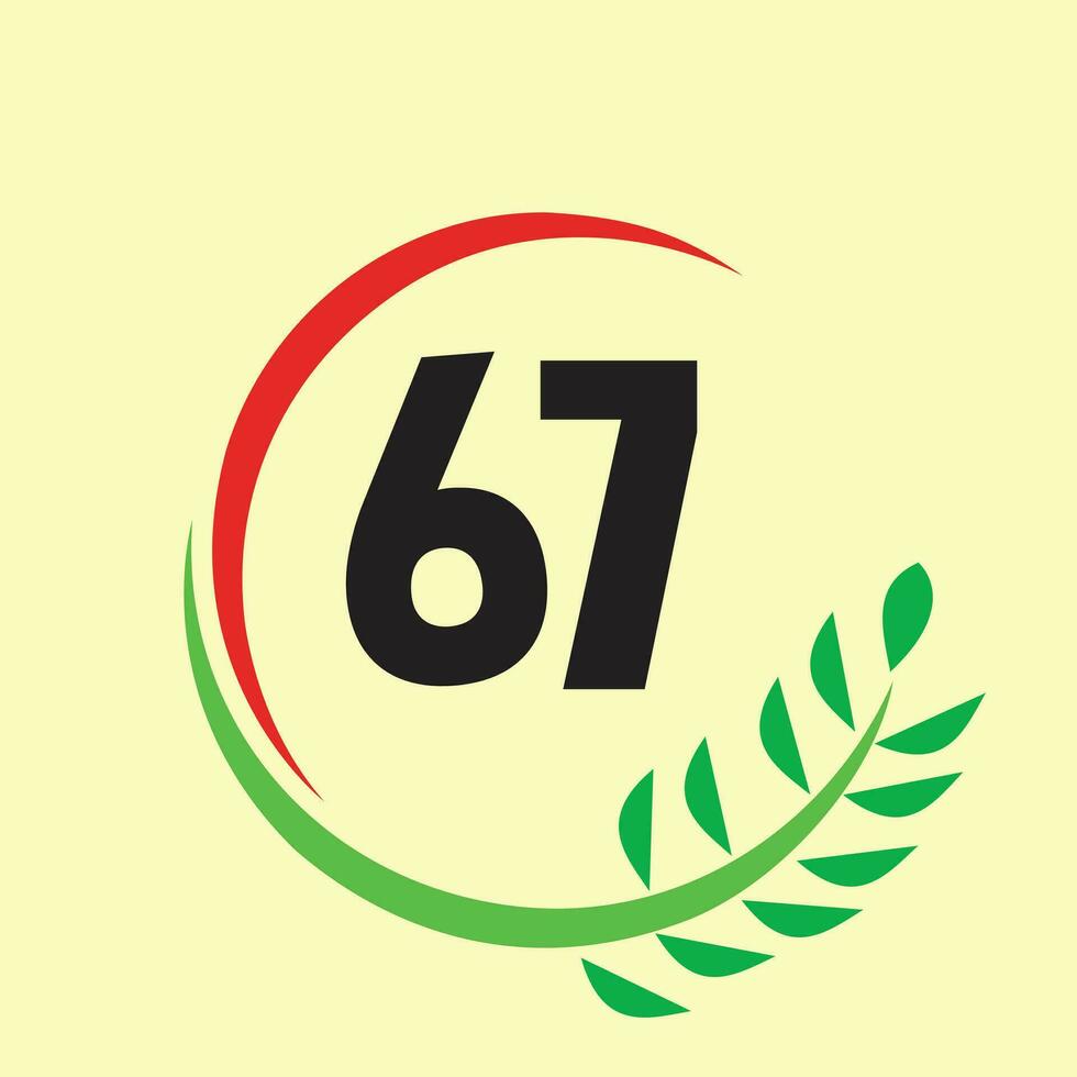 number circle logo art vector