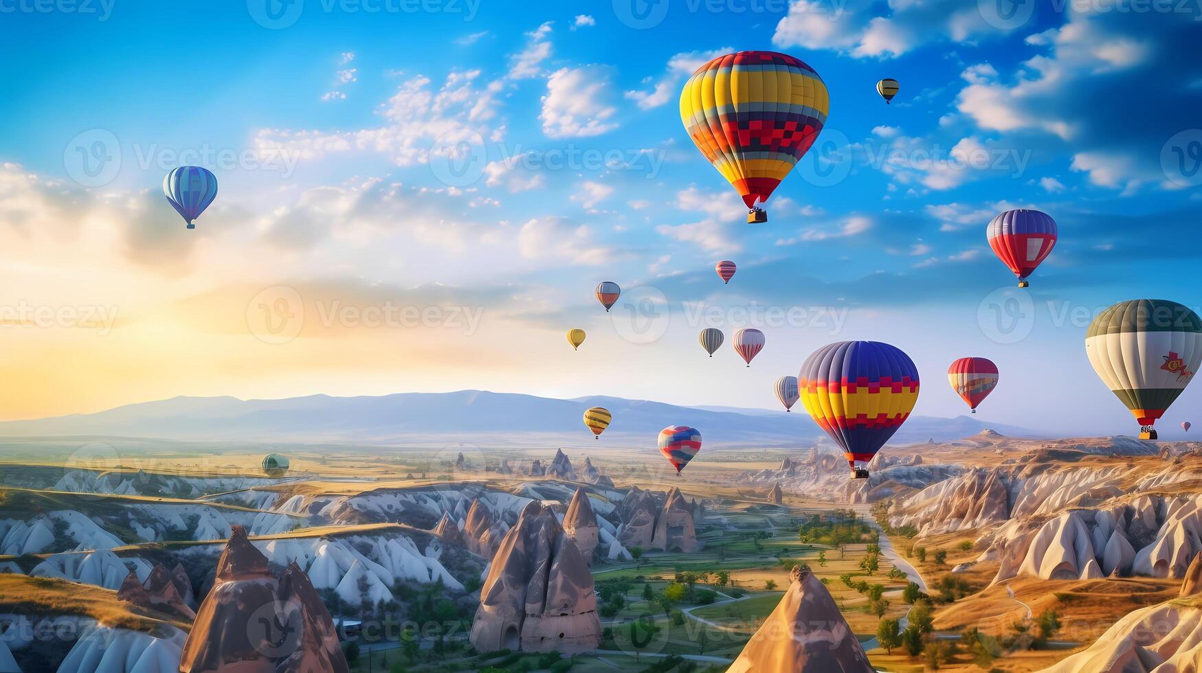 globo vuelo en turismo parque - Turquía Capadocia foto