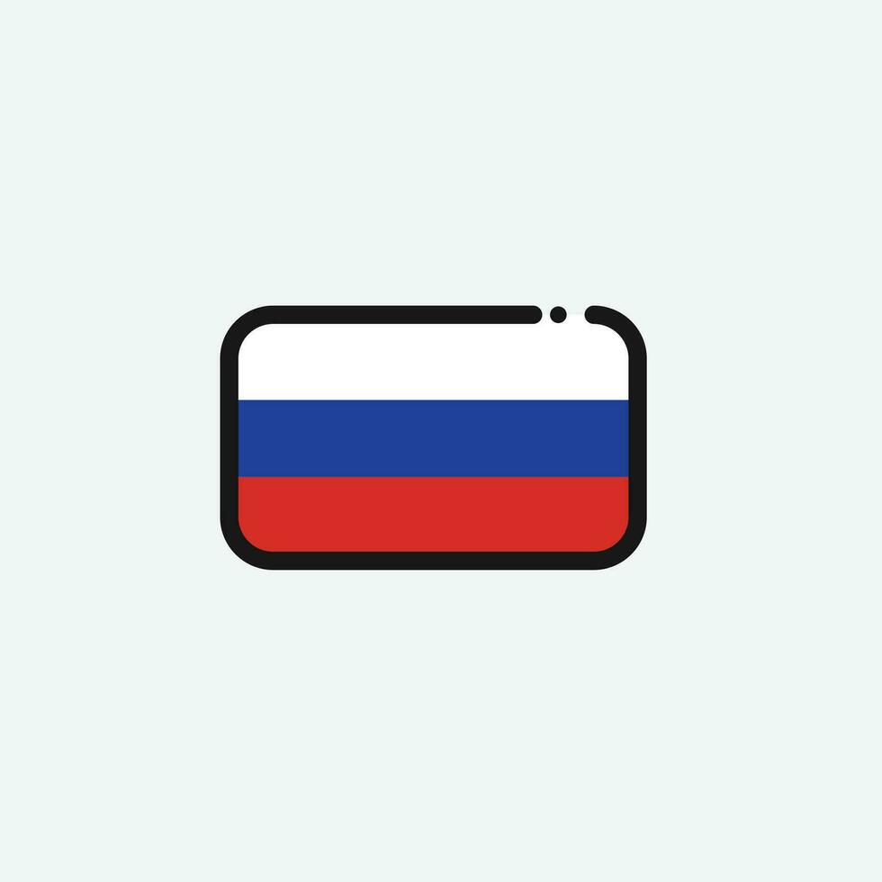 Russia flag icon vector