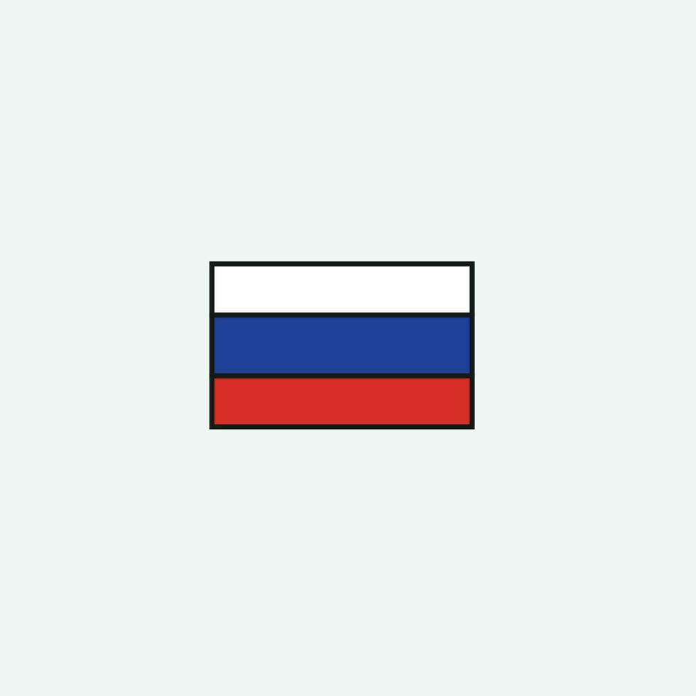 Russia flag icon vector