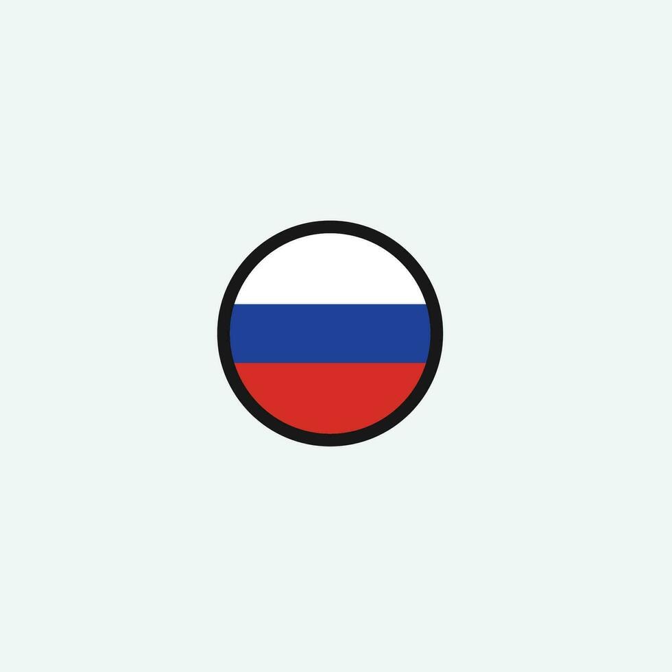 Russia flag icon vector