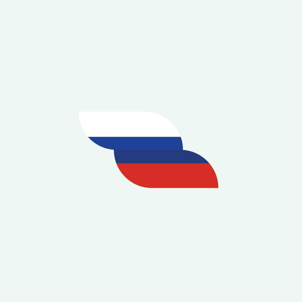 Russia flag icon vector