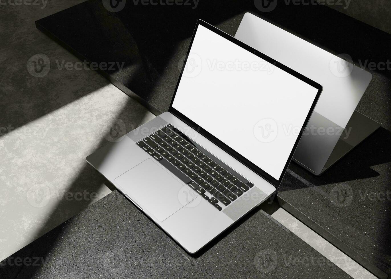 Laptop Screen Mockup for Branding Identity Presentation photo