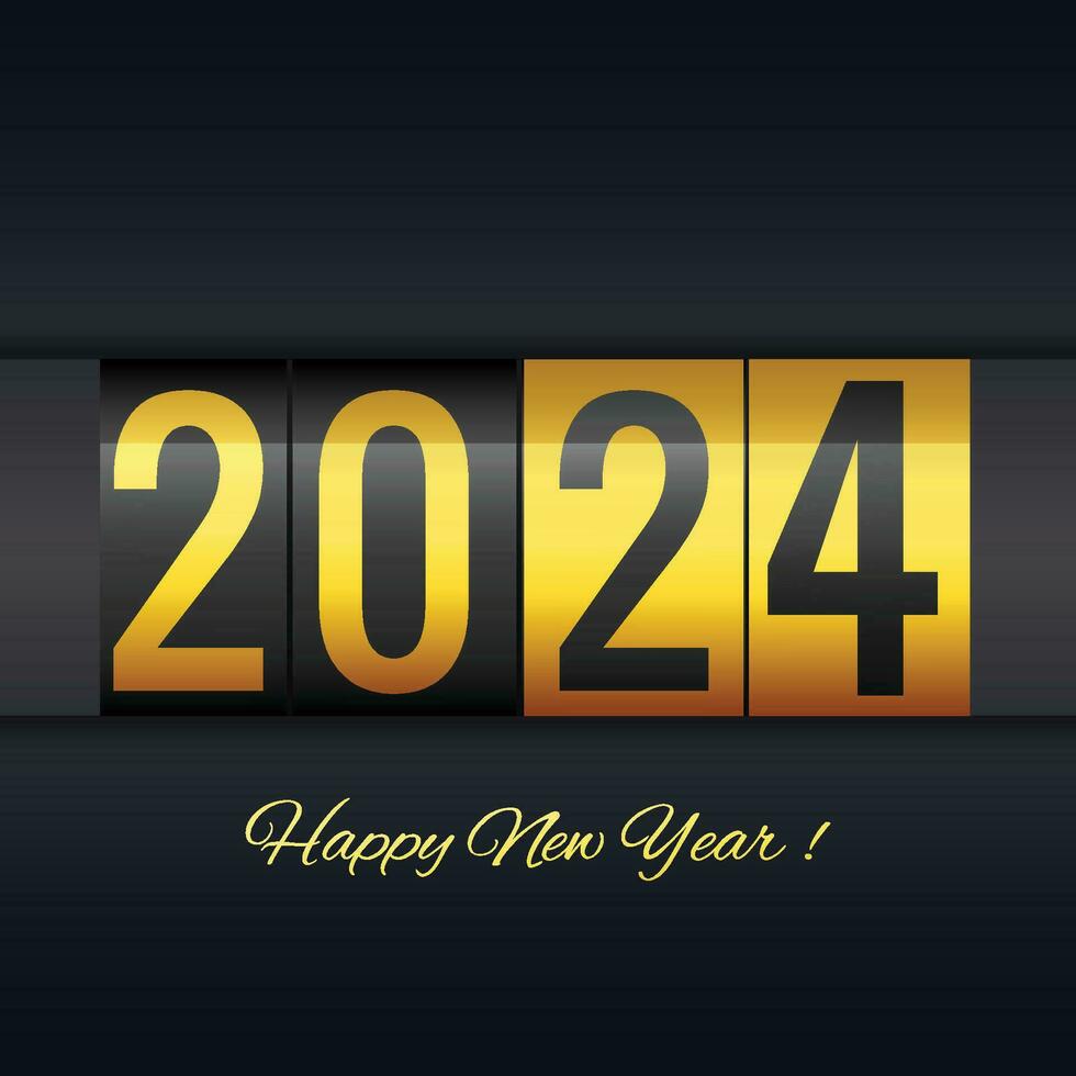 2024 happy new year greeting card background vector