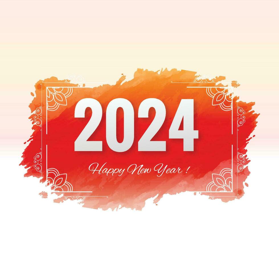 nuevo año 2024 fiesta tarjeta celebracion diseño vector