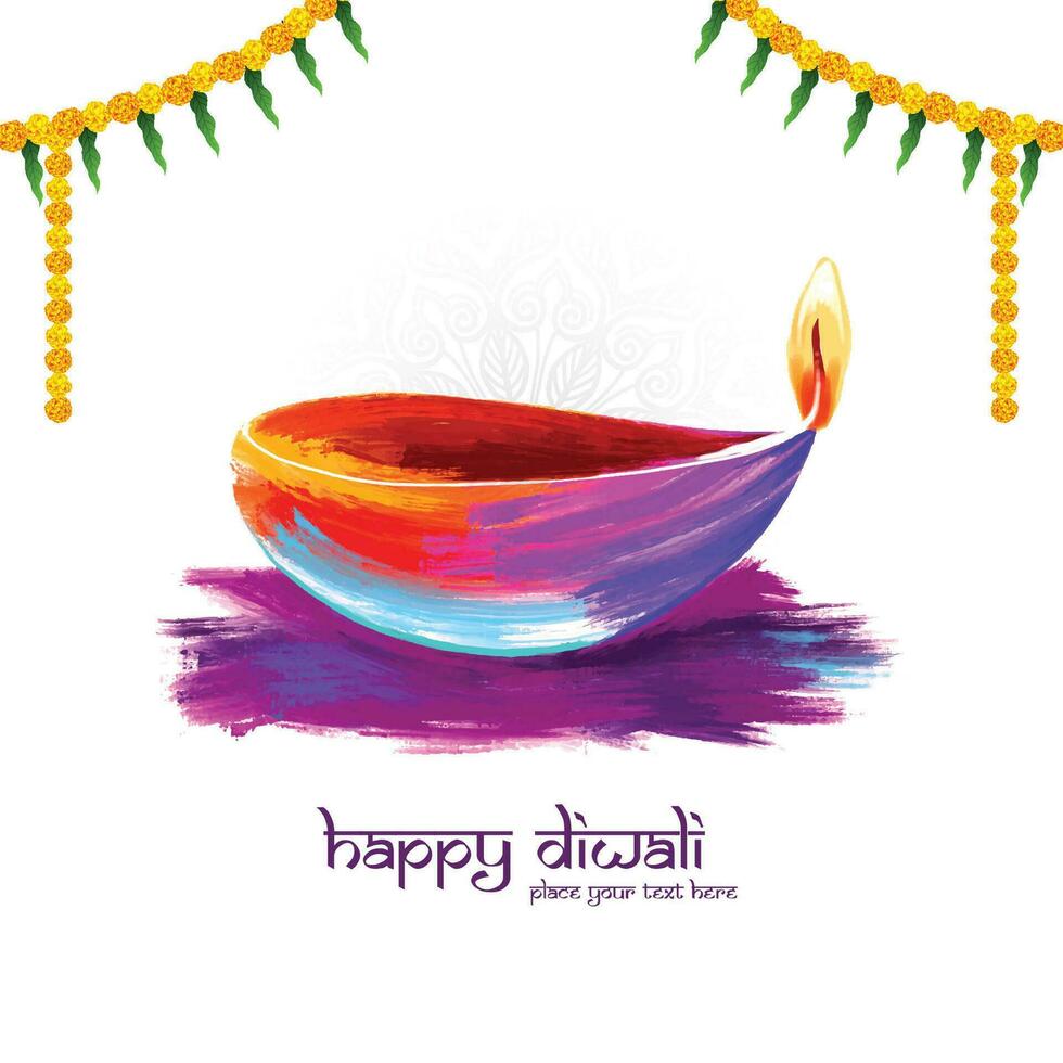 contento diwali fiesta celebracion tarjeta antecedentes vector