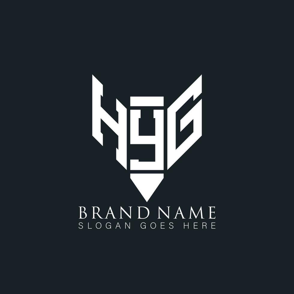 HYG letter logo. HYG creative monogram initials letter logo concept. HYG Unique modern flat abstract vector letter logo design.